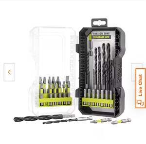 RYOBI 28 Piece Titanium Coated Drill Bit Set